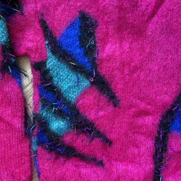Icelandic Designs Mohair Sweater Women Sz S/M Pink Art Wear - Picture 3 of 12